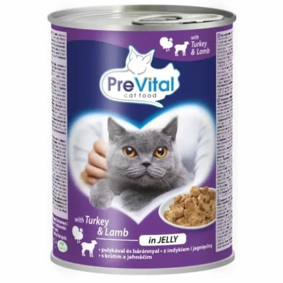 Prevital Macska Konzerv pulyka-bárány 415gr – konzerves macskaeledel