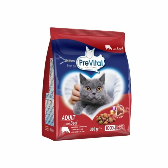 PreVital száraz Adult marha 300gr – száraz macskatáp