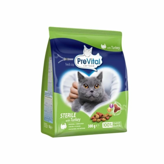 PreVital száraz Steril pulyka 300gr – száraz macskatáp