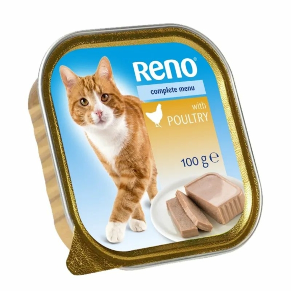 Reno alutálka Macska baromfi 100gr – konzerves macskaeledel