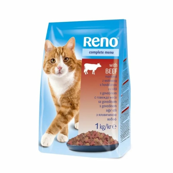 Reno Száraz Macska marha 1kg – száraz macskatáp