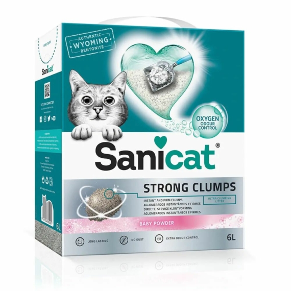 Sanicat macskaalom Strong Clumps csomósodó wyoming bentonit 6l – macskaalom