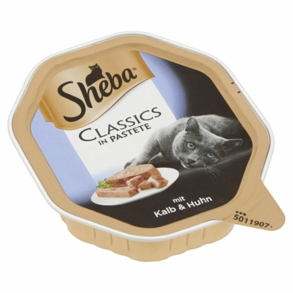 Sheba Alutálca Borjú-Csirke 85g – konzerves macskaeledel