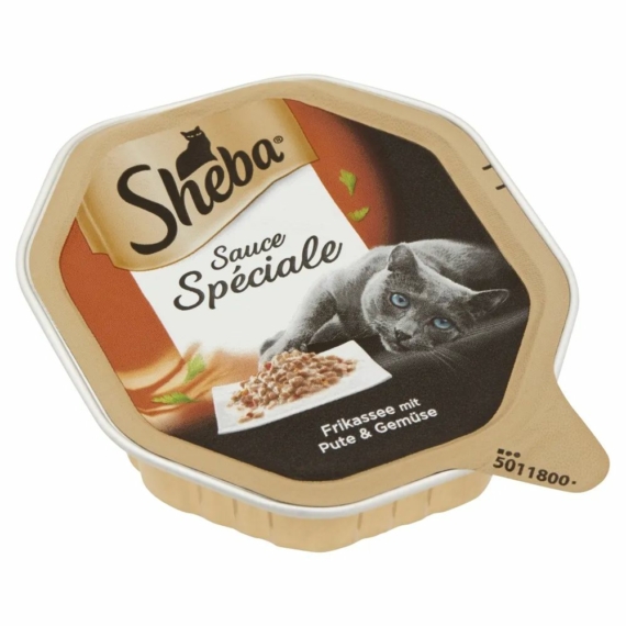 Sheba Alutálca Pulykaragu Zöldség 85gr – konzerves macskaeledel