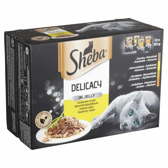 Sheba alutasak 12 pack szárnyas 12*85gr – konzerves macskaeledel