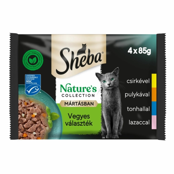 SHEBA alutasak 4 -pack Natures mix 4x85gr – konzerves macskaeledel
