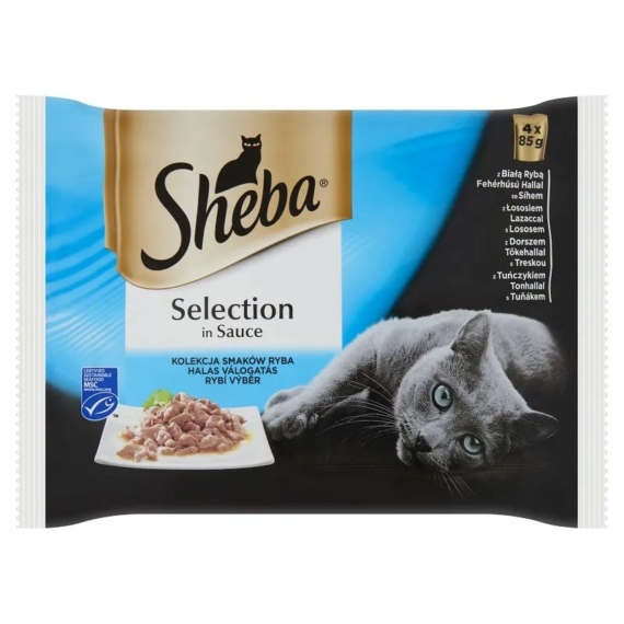 Sheba alutasak 4 pack halas 4x85g – konzerves macskaeledel