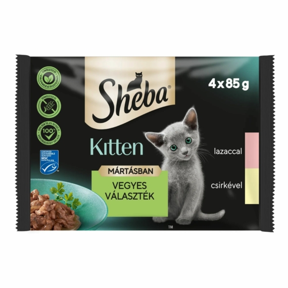 SHEBA alutasak 4-pack Natures Junior 4*85g – konzerves macskaeledel