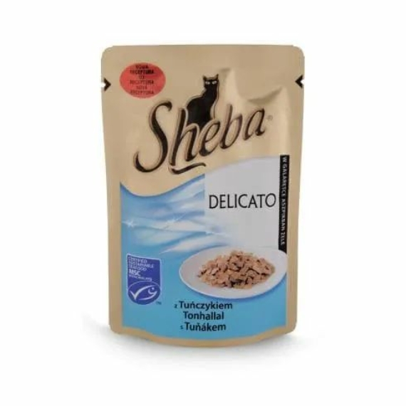 Sheba Alutasak Delicato Tonhal 85gr – konzerves macskaeledel