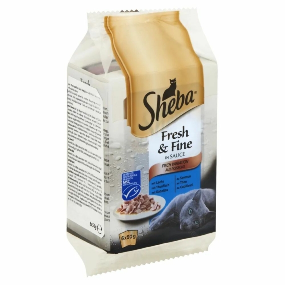 Sheba alutasak mini 6x50gr halas – konzerves macskaeledel