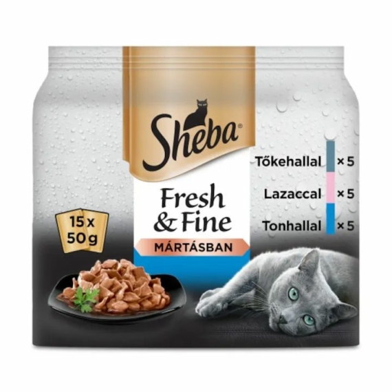 Sheba Mini 15x50gr halas válogatás – konzerves macskaeledel