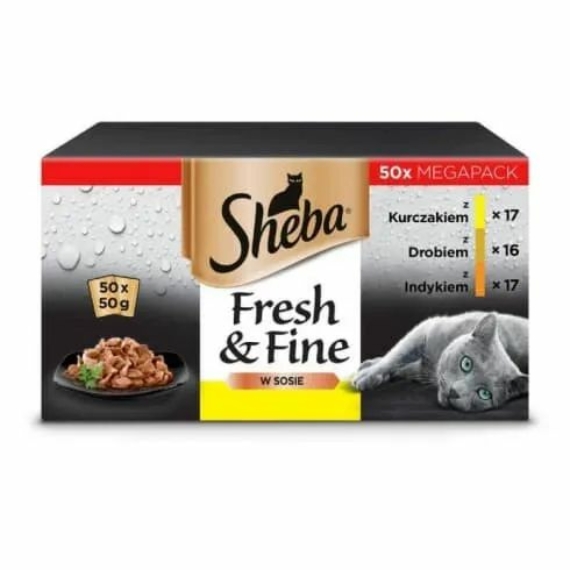 Sheba Mini 50x50g baromfi – konzerves macskaeledel