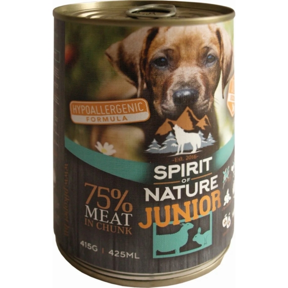 Spirit of Nature Dog konzerv Junior Bárányhússal és nyúlhússal 415gr – konzerves kutyaeledel