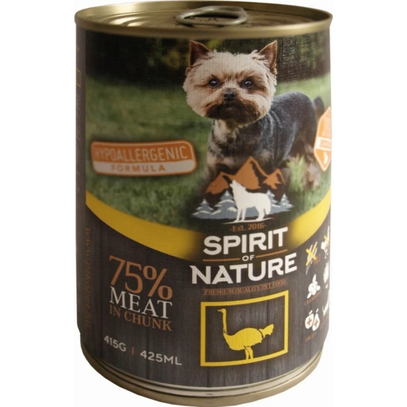 Spirit of Nature Dog konzerv Strucchússal 415gr – konzerves kutyaeledel