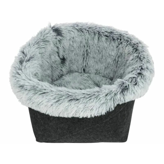 Trixie Ágy Harvey Kerek Filc, o 33 × 27 cm, Antracit Szürke/Fehér-Fekete