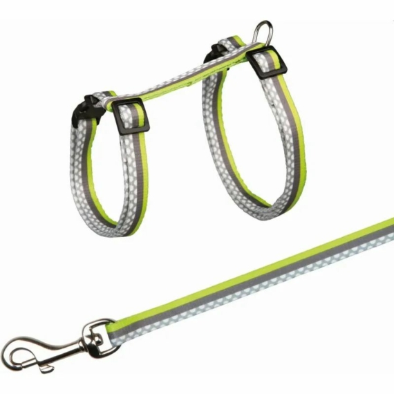 Trixie Hám és Póráz Macskának, Nylon, 27-45cm/10mm, 1.2m