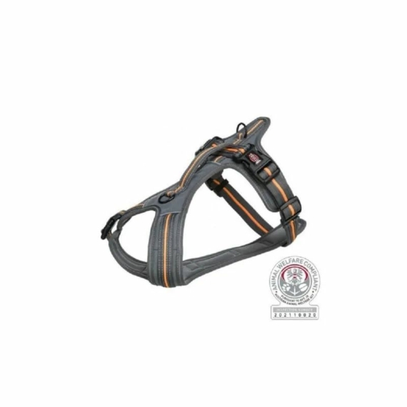 Trixie Hám Fusion Túrázáshoz,  M–L: 61–75 cm/30 mm, Grafit/Papaya