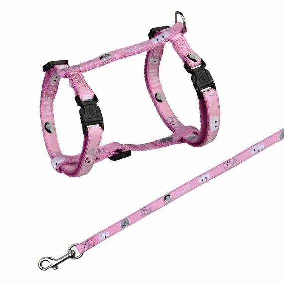 Trixie Hám+Póráz Macskának 25-45cm/10mm 1,2m