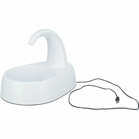 Trixie Ivókút Curved Stream, Műanyag, 2,5 l/25 × 24 5 × 35 cm, Fehér