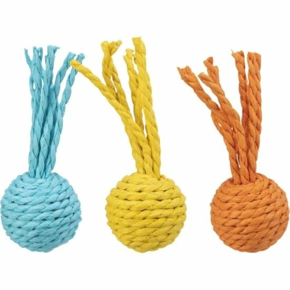 Trixie Játék csörgős labda papír kötélből 4x11cm – kutyajáték