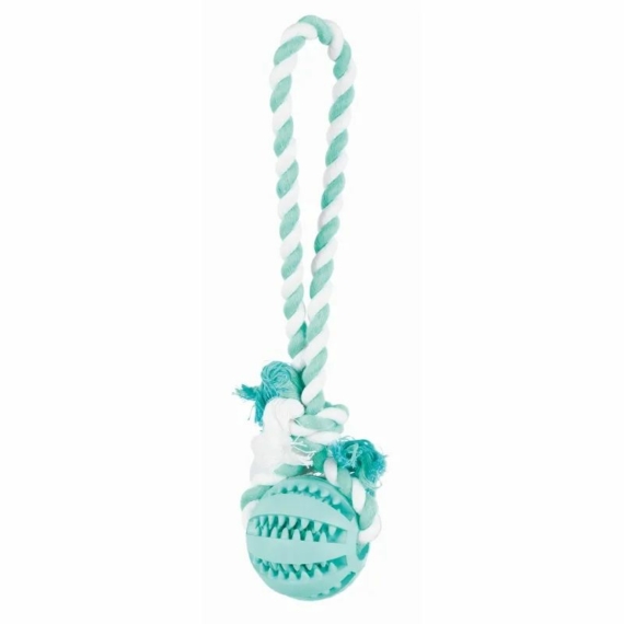 Trixie Játék Denta Fun Labda Kötéllel 7cm/24cm – kutyajáték