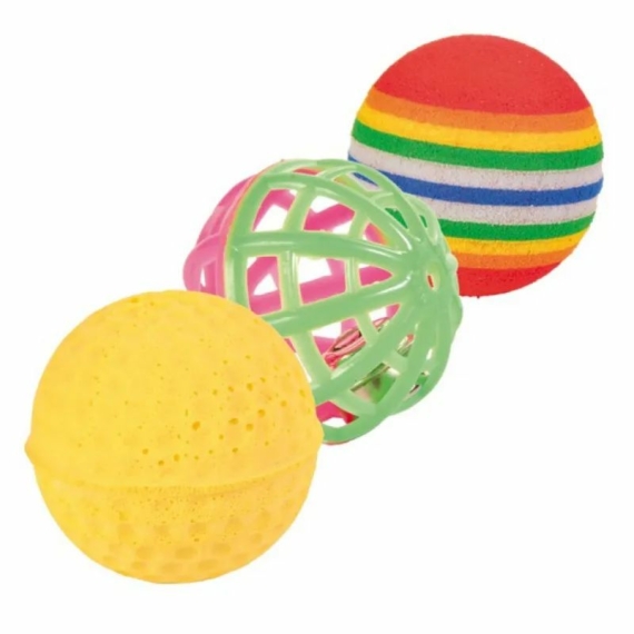Trixie Játék Labda 3db-Os Vegyes 3,5-4cm – kutyajáték
