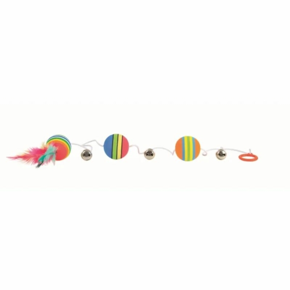 Trixie Játék Labda Szivárvány 3,5cm/80cm – kutyajáték