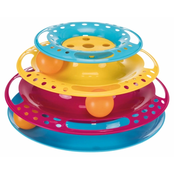 Trixie Játék Macskának Műanyag Torony Labdával 25 cm × 13 cm – kutyajáték