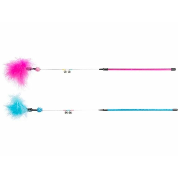 Trixie Játék macskának pálca tollal és csörgővel 55cm – kutyajáték