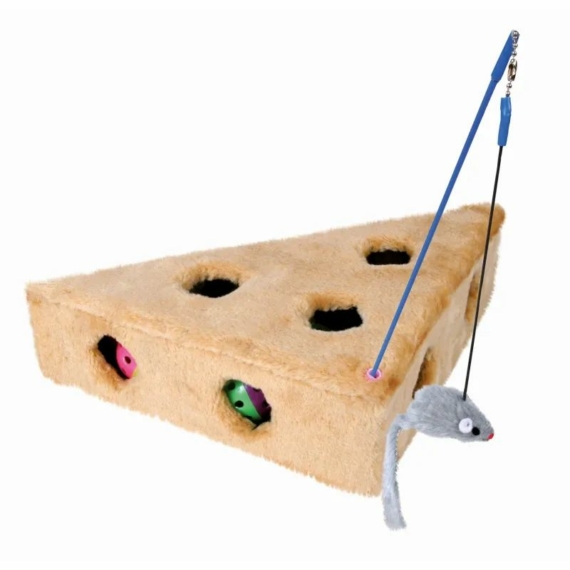 Trixie Játék Macskának Plüss Sajt 3 Labdával 36x8x26cm – kutyajáték