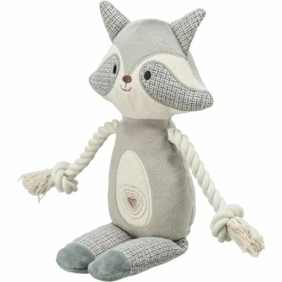 Trixie Játék Mosómedve, Plüss/Kötél, 33cm – kutyajáték