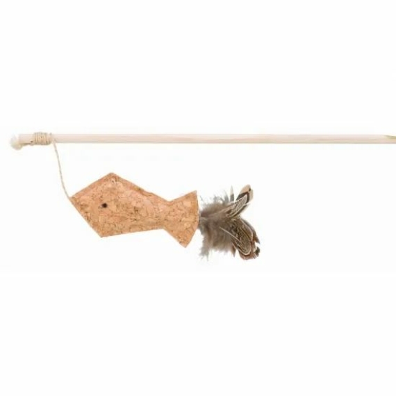 Trixie Játék Pálca Parafa Figurával, 40cm – kutyajáték