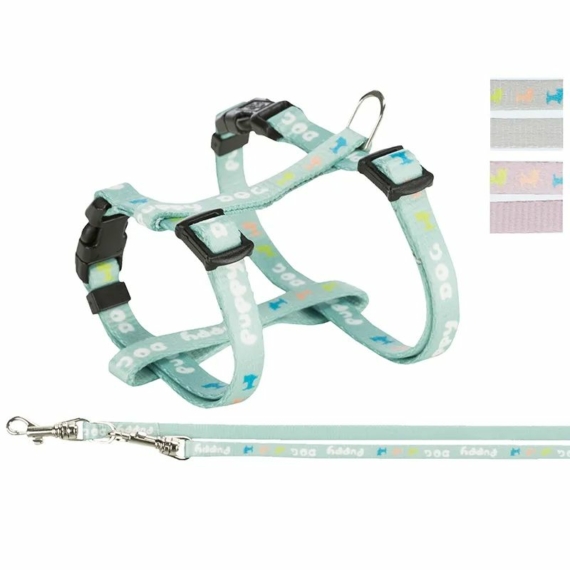 Trixie Junior Puppy Szett Hám+Póráz 23–34 cm/8mm 2m Menta