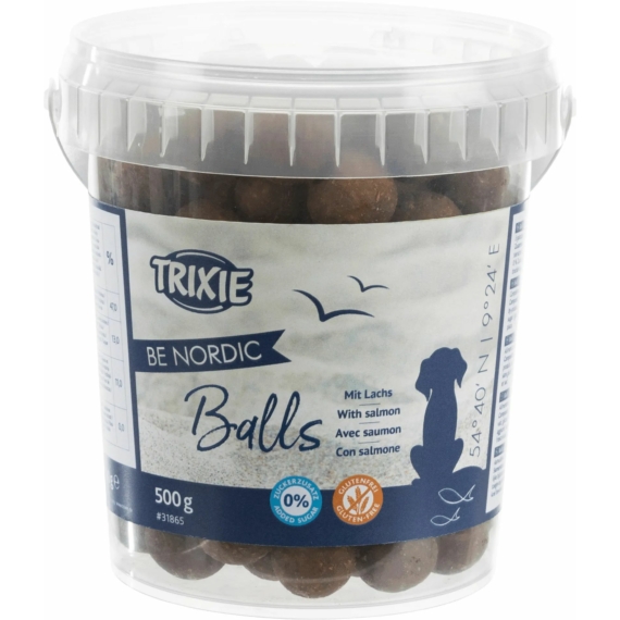 Trixie Jutalomfalat Be Nordic Lazacos Labdák, 500g – jutalomfalat kutyáknak