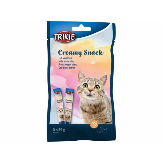 Trixie Jutalomfalat Creamy snack hallal 5x14gr – jutalomfalat kutyáknak