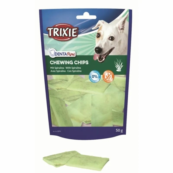 Trixie Jutalomfalat Dentafun Rágó Chips Light Algás 50gr – jutalomfalat kutyáknak