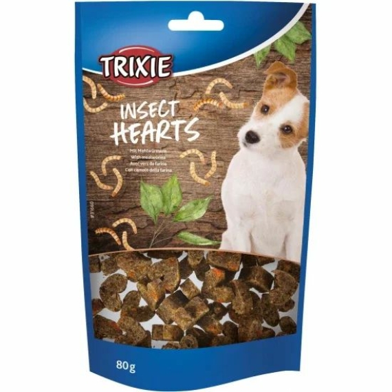 Trixie Jutalomfalat Insect Hearts Lisztkukaccal 80gr – jutalomfalat kutyáknak