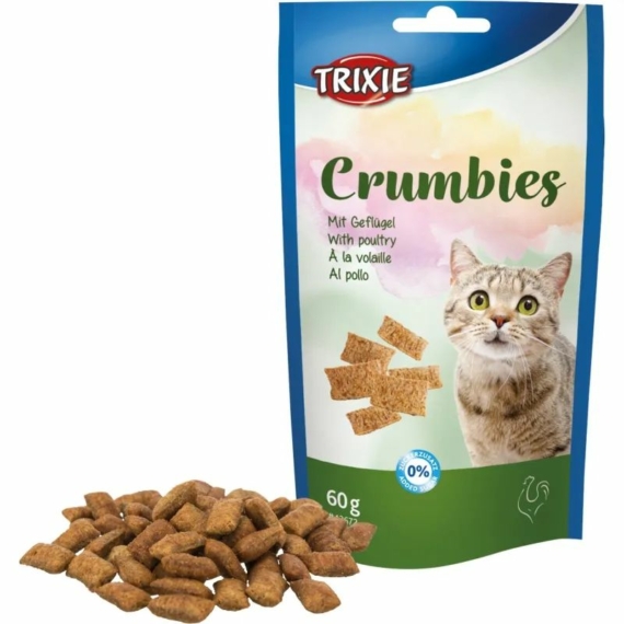 Trixie Jutalomfalat Macskának Crumbies Baromfival és Taurinnal 60g – jutalomfalat kutyáknak