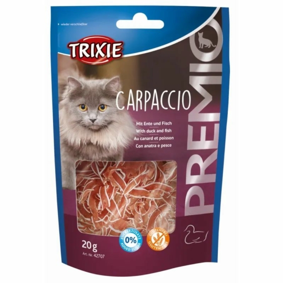 Trixie Jutalomfalat Premio Carpaccio Kacsával és Hallal 20g – jutalomfalat kutyáknak