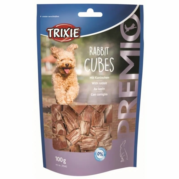 Trixie Jutalomfalat Premio nyulas kockák 100gr – jutalomfalat kutyáknak