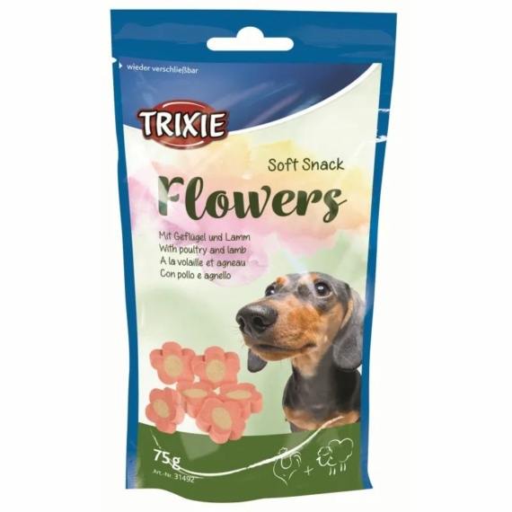Trixie Jutalomfalat Soft Snack Flowers Bárány-csirke 75gr – jutalomfalat kutyáknak