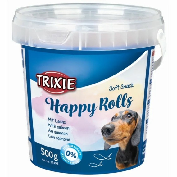 Trixie Jutalomfalat Soft Snack Happy Rolls Vödörs 500gr – jutalomfalat kutyáknak