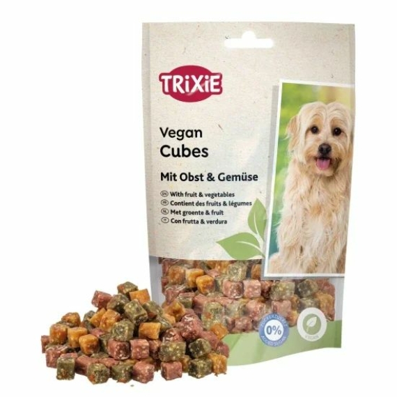 Trixie Jutalomfalat Vegán Kockák Gyümölccsel És Zöldséggel, 100g – jutalomfalat kutyáknak