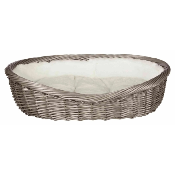 Trixie Kosár Fonott Béléssel és párnával 60cm szürke
