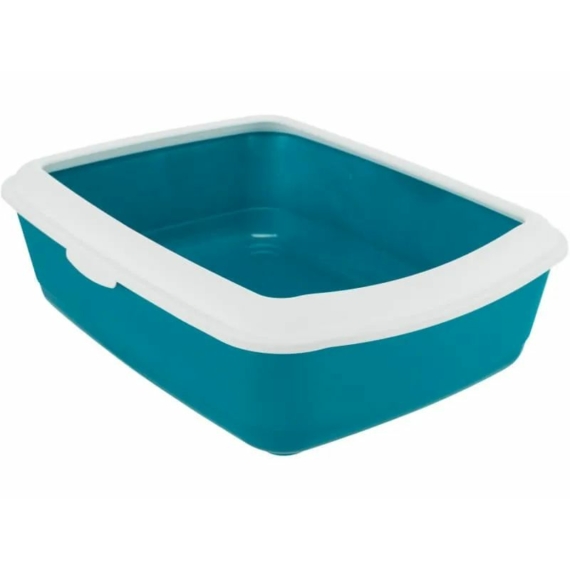 Trixie Macska WC Classic Peremmel, 37 × 15 × 47 cm, Petrolkék/Fehér – macskaalom