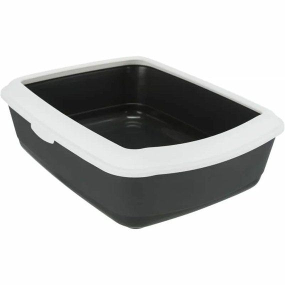 Trixie Macska WC Classic Peremmel, 37 × 15 × 47 cm, Sötétszürke/Fehér – macskaalom