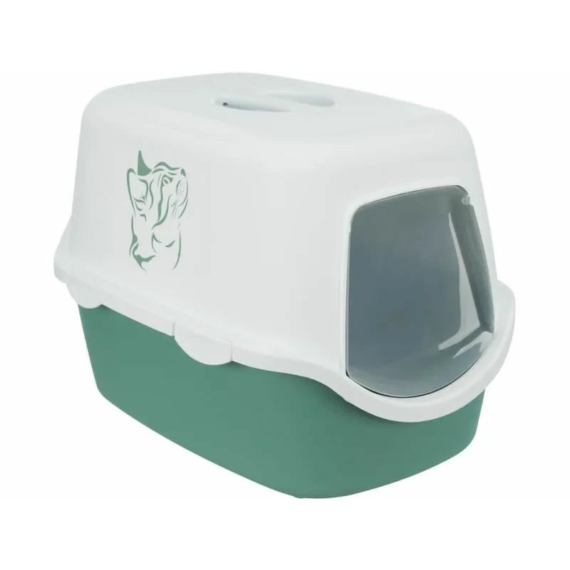 Trixie Macska WC Vico, Macska mintával 40 × 40 × 56 cm, Zöld/Fehér – macskaalom