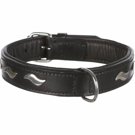 Trixie Nyakörv Active bőr designnal S-M 34-40cm/22mm fekete