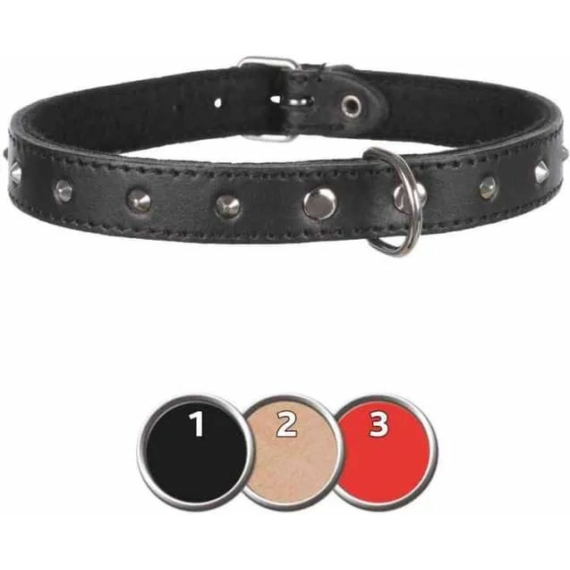 Trixie Nyakörv Bőr Basic Xs 21-25cm/12mm Natúr