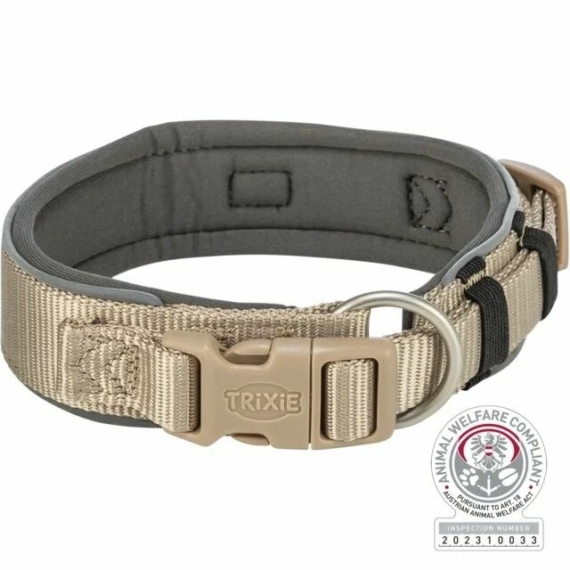 Trixie Nyakörv Premium extra széles M-L 40-48CM/40MM homok/grafit
